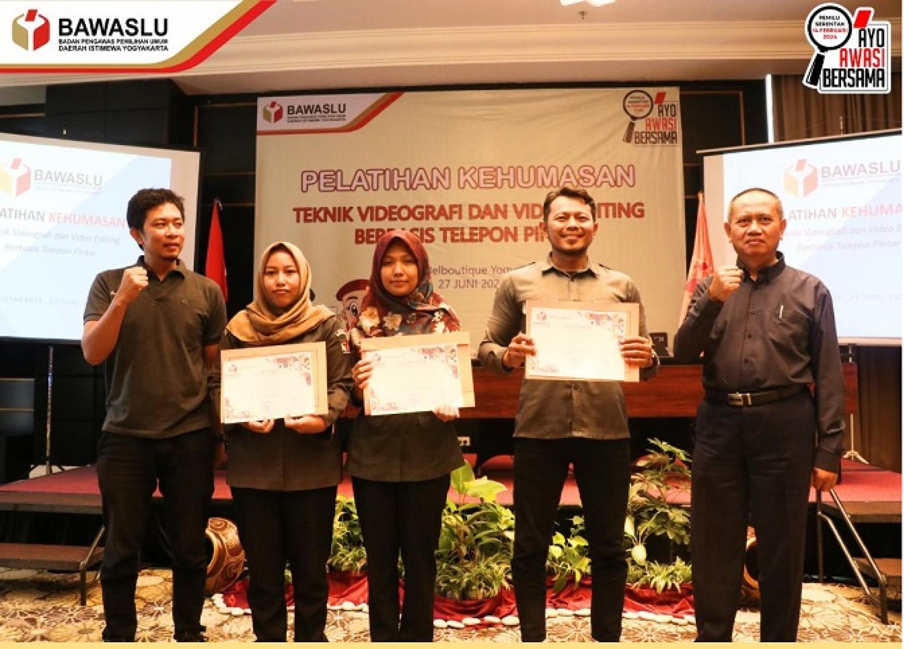 Bawaslu DIY Berikan Pelatihan Video Bagi Pengawas Pemilu