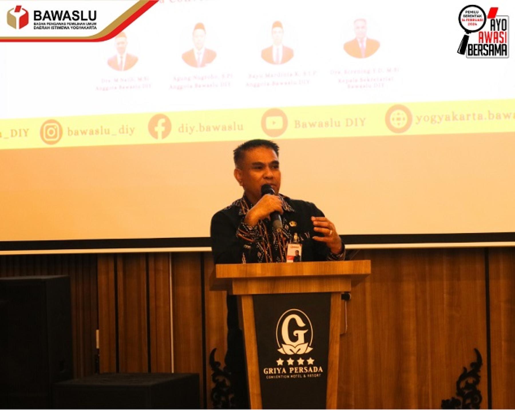 Hadapi Pemilu Serentak 2024, Bawaslu DIY Gelar Rapat Koordinasi Dukungan Pemerintah Daerah Dalam Pemilu dan Pemilihan Serentak 2024