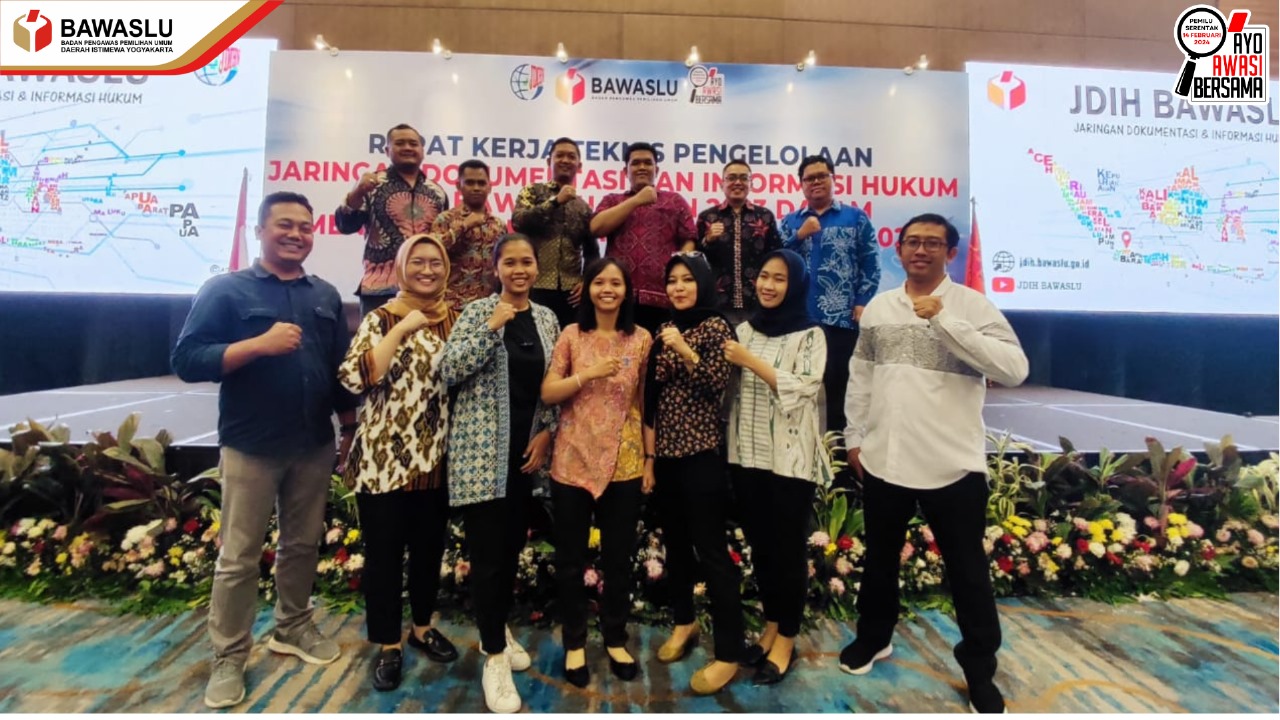Optimalkan Keterbukaan Informasi Pemilu 2024, Bawaslu DIY Hadiri Rakernis Pengelolaan JDIH Bawaslu di Jakarta