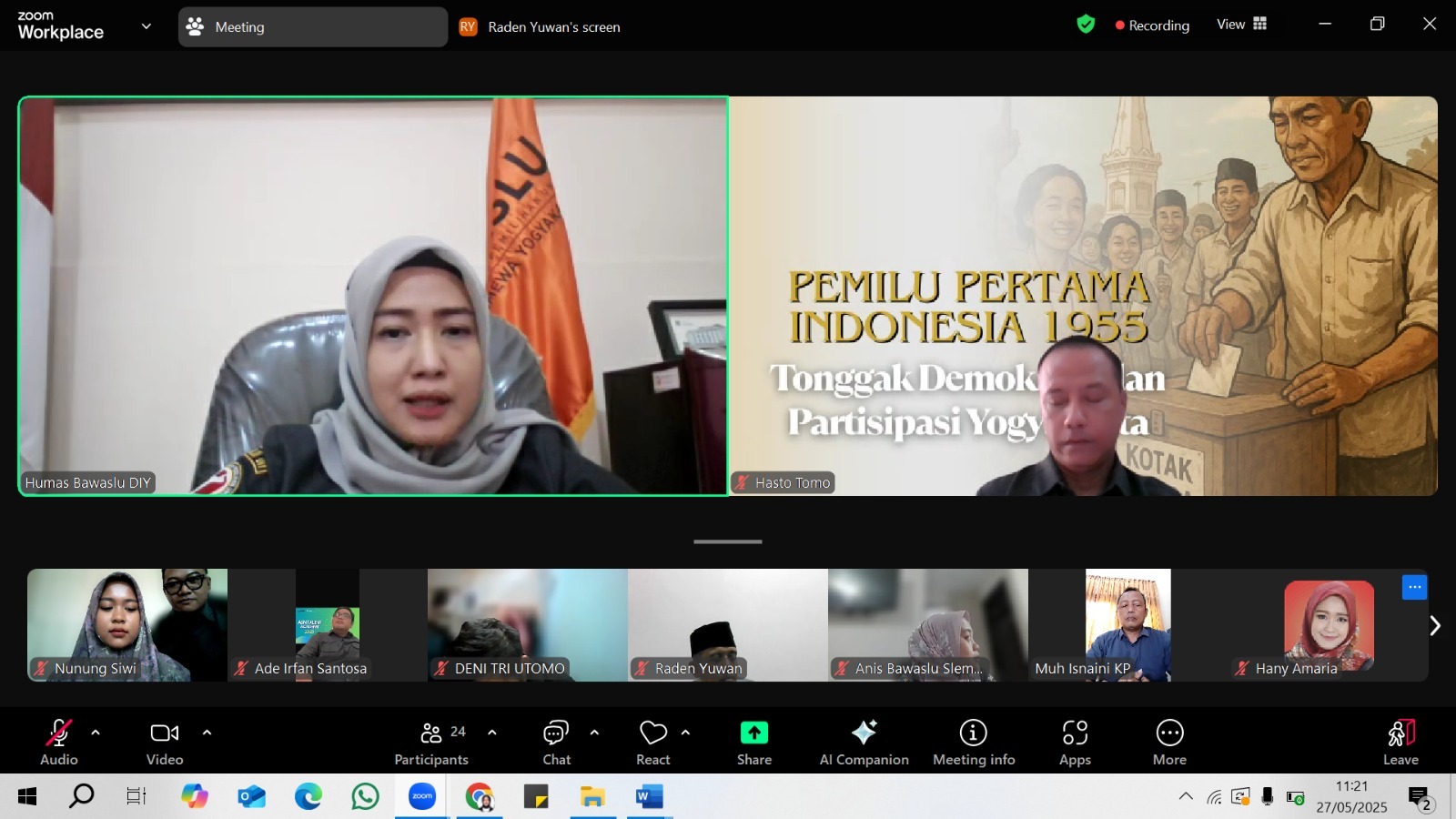 Bawaslu DIY Lakukan Rapat Koordinasi Himpun Daftar Inventaris Masalah Pada Pengawasan Daftar Pemilih Berkelanjutan