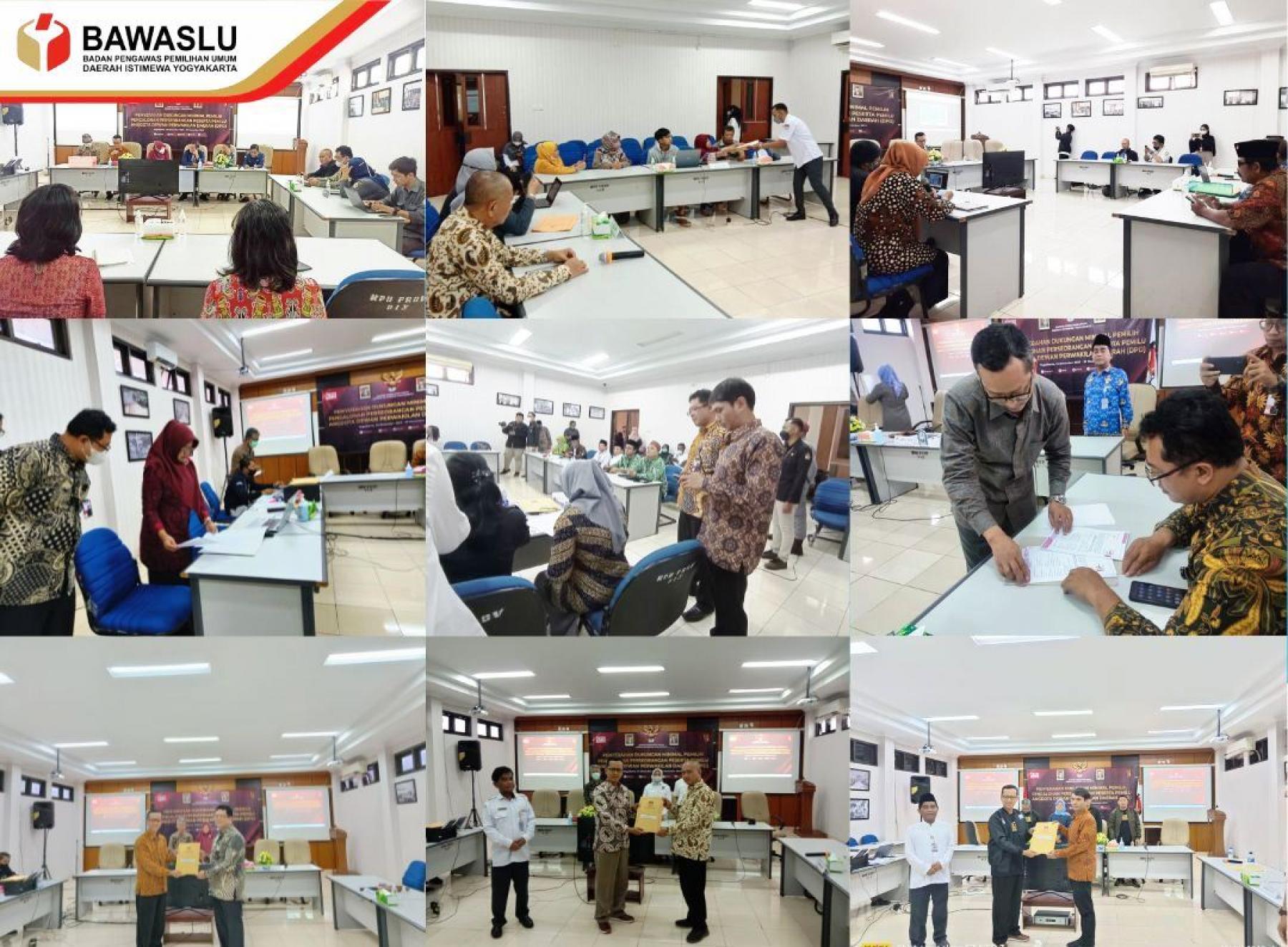 Bawaslu DIY Lakukan Pengawasan Terhadap 9 Bakal Calon DPD DIY Yang Serahkan Dukungan Minimal 