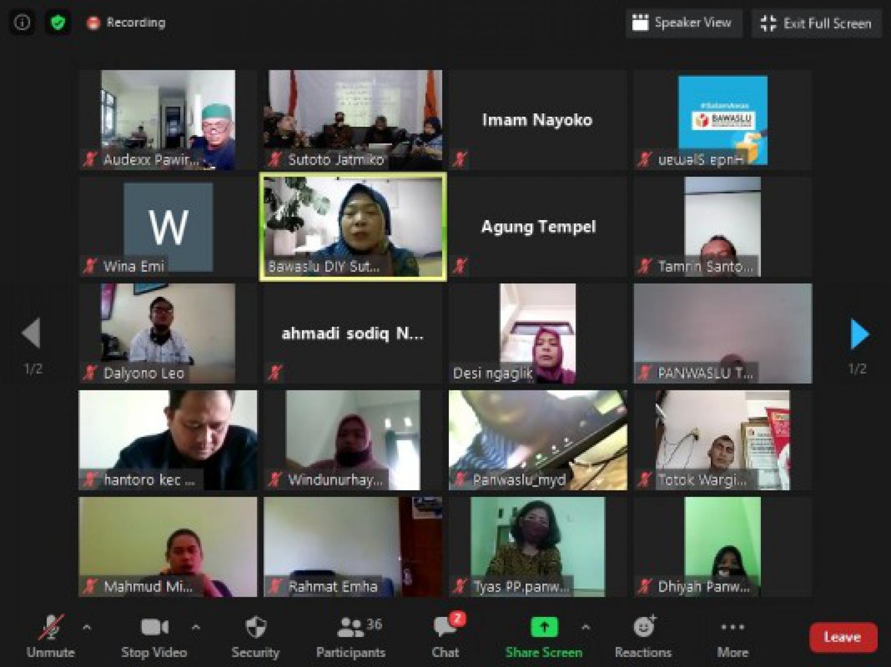Bawaslu DIY Bekali Panwascam Cara Penyelesaian Sengketa Antar Peserta Pemilihan 