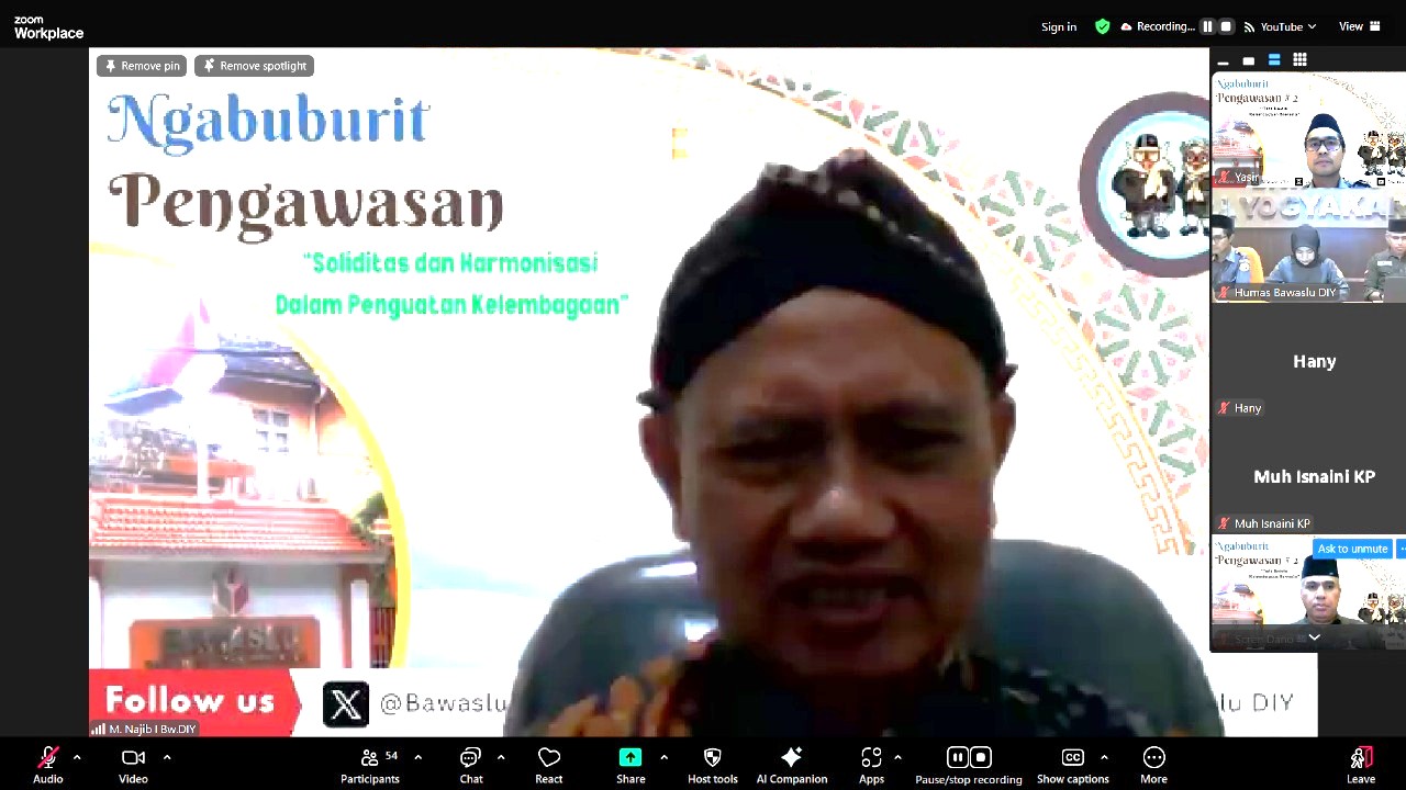 Bawaslu Provinsi DIY Angkat Tema Tata Kelola Kelembagaan Perkuat Internal Kelembagaan Bawaslu