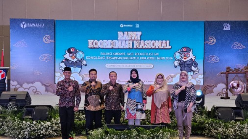 Bawaslu Daerah Istimewa Yogyakarta Hadiri Rapat Koordinasi Nasional Evaluasi Kampanye, Hasil Rekapitulasi dan Konsolidasi Pengawasan Partisipatif Pada Pemilu Tahun 2024