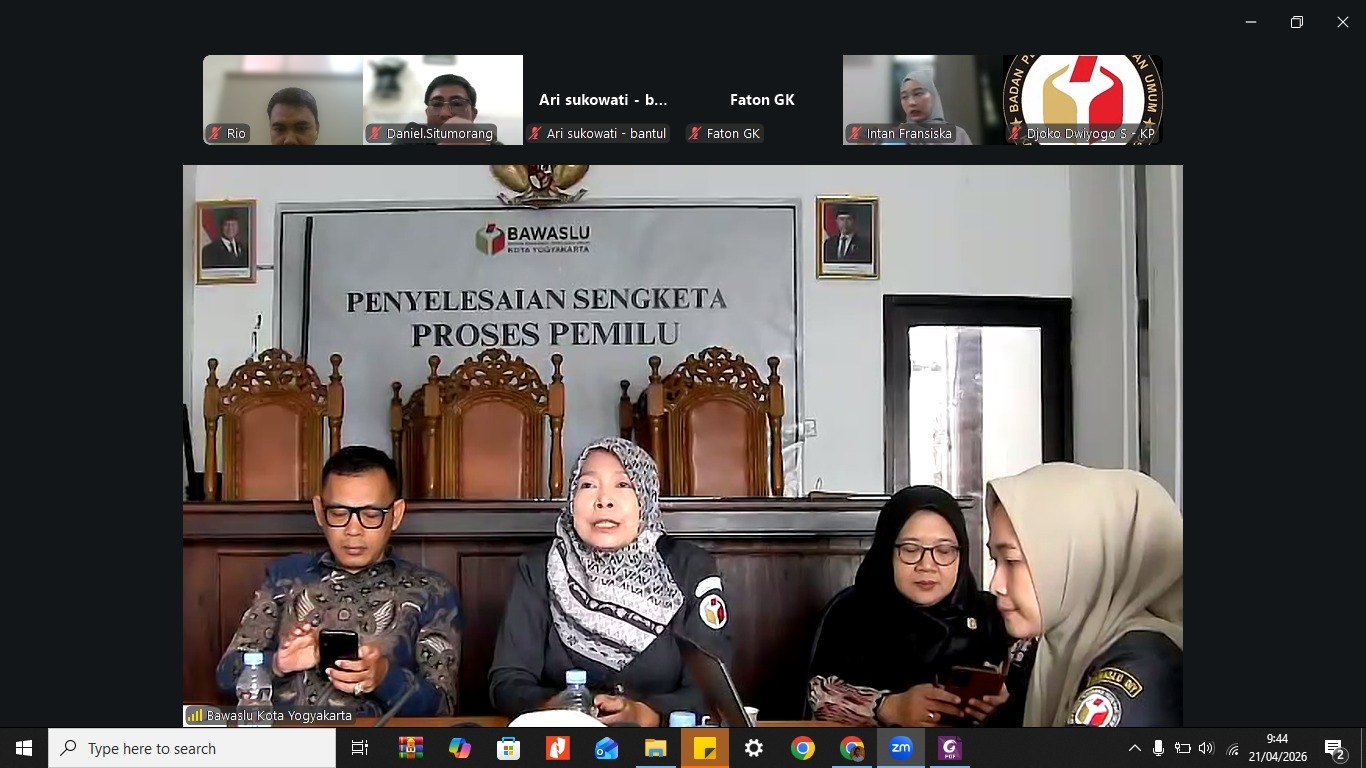 Bawaslu DIY dan Bawaslu Kabupaten/Kota se-DIY Gelar Diskusi Eksaminasi Sengketa Pemilu