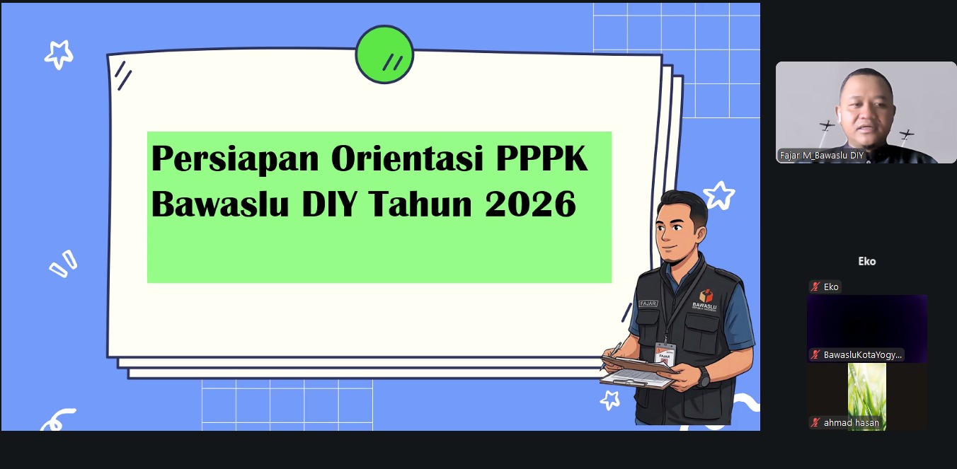 Bawaslu DIY lakukan koordinasi persiapan orientasi PPPK tahun 2026 secara daring