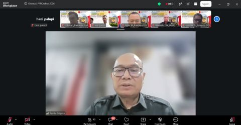 Kepala Pusdiklat Bawaslu RI memberikan arahan pada Orientasi PPPK di lingkungan Bawaslu DIY untuk menjadi ASN yang BerAKHLAK dan memiliki integritas yang tinggi
