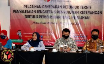 Bawaslu DIY Beri Pelatihan Teknis Penyelesaian Sengketa dan Keterangan Tertulis Perselisihan Hasil Pemilihan 