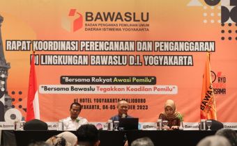 Sambut Pemilu 2024, Bawaslu DIY Mengadakan Rapat Koordinasi Perencanaan dan Penganggaran Bersama Bawaslu Kabupaten/Kota