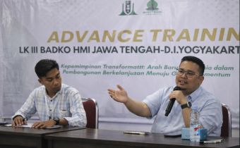 Ketua Badan Pengawas Pemilihan Umum (Bawaslu) Republik Indonesia, Rahmat Bagja, saat menjadi narasumber kegiatan Advance Training (Latihan Kader III)