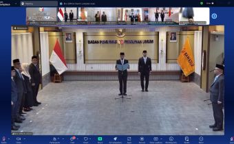 Bawaslu DIY Hadiri Pelantikan Sumpah/Janji Jabatan Administrator  dan Jabatan Pengawas di Lingkungan Bawaslu