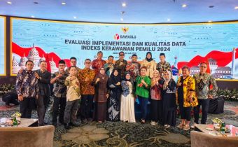 Anggota Bawaslu DIY mengikuti pengarahan dan evaluasi implementasi dan kualitas data IKP Tahun 2024